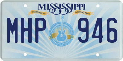 MS license plate MHP946