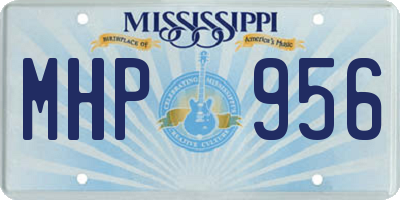 MS license plate MHP956