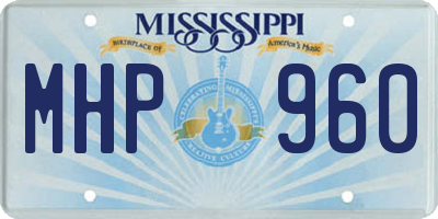 MS license plate MHP960