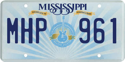 MS license plate MHP961