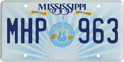 MS license plate MHP963
