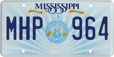 MS license plate MHP964