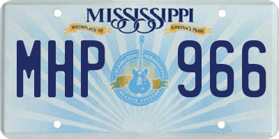 MS license plate MHP966
