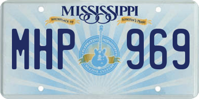 MS license plate MHP969