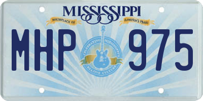 MS license plate MHP975