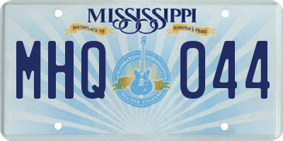 MS license plate MHQ044