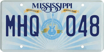 MS license plate MHQ048
