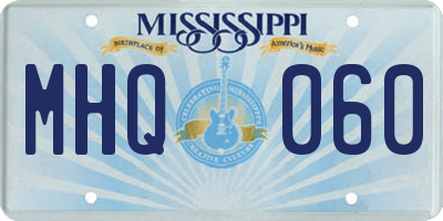 MS license plate MHQ060
