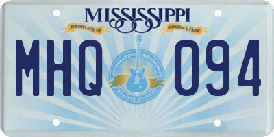 MS license plate MHQ094