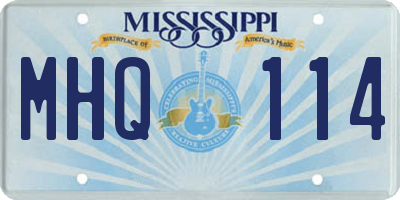 MS license plate MHQ114
