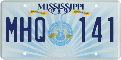 MS license plate MHQ141