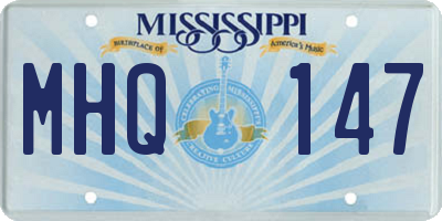 MS license plate MHQ147