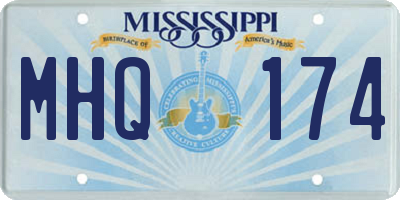 MS license plate MHQ174
