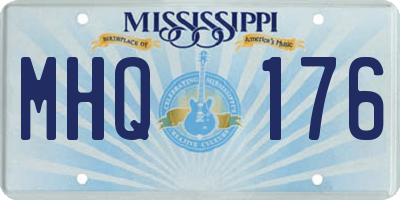 MS license plate MHQ176