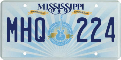 MS license plate MHQ224