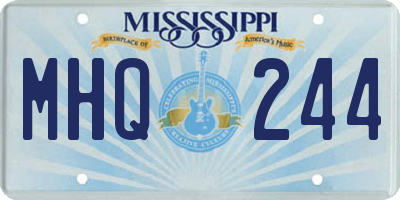 MS license plate MHQ244