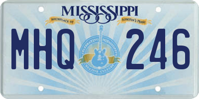 MS license plate MHQ246