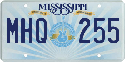 MS license plate MHQ255