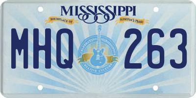 MS license plate MHQ263