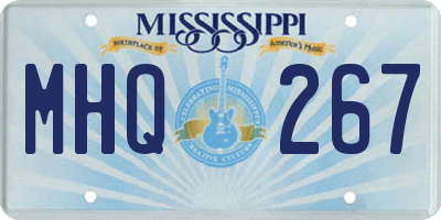 MS license plate MHQ267