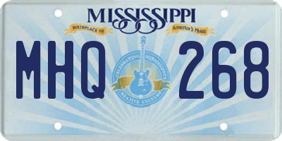 MS license plate MHQ268