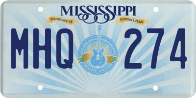 MS license plate MHQ274