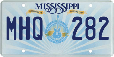 MS license plate MHQ282