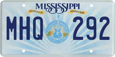 MS license plate MHQ292
