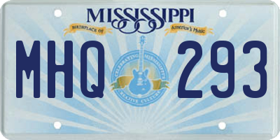 MS license plate MHQ293
