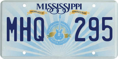 MS license plate MHQ295