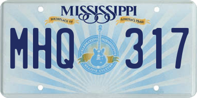 MS license plate MHQ317