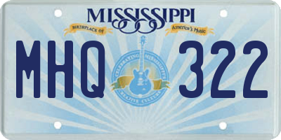 MS license plate MHQ322