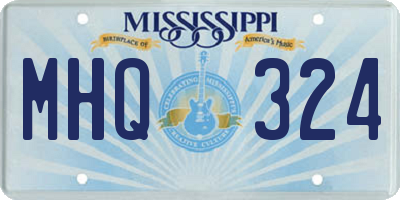 MS license plate MHQ324
