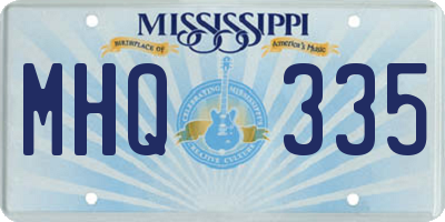 MS license plate MHQ335