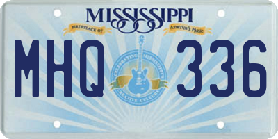 MS license plate MHQ336