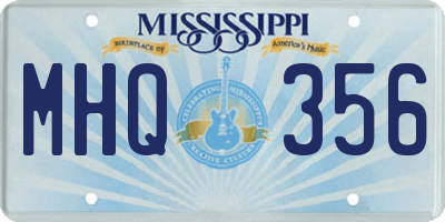 MS license plate MHQ356