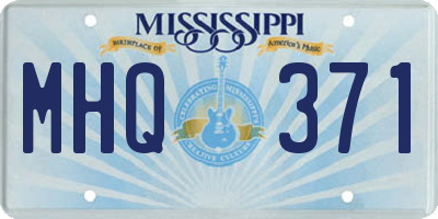 MS license plate MHQ371
