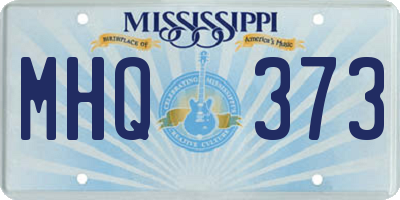 MS license plate MHQ373