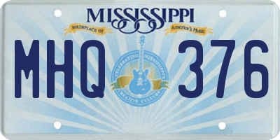 MS license plate MHQ376