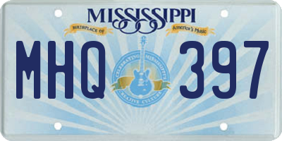 MS license plate MHQ397