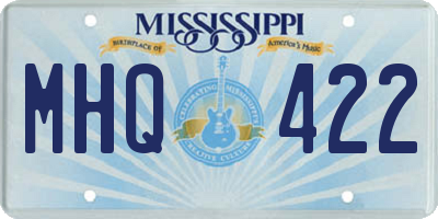 MS license plate MHQ422