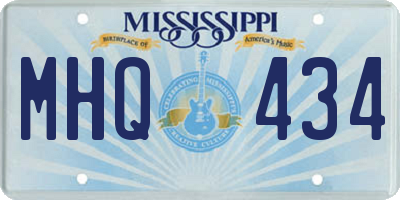 MS license plate MHQ434