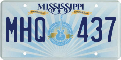 MS license plate MHQ437