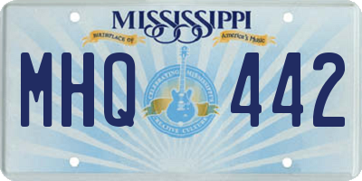 MS license plate MHQ442