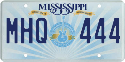 MS license plate MHQ444