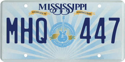 MS license plate MHQ447