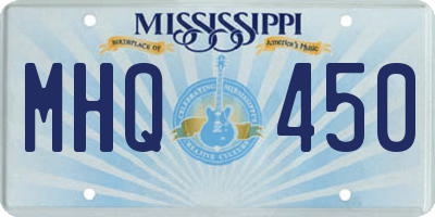 MS license plate MHQ450