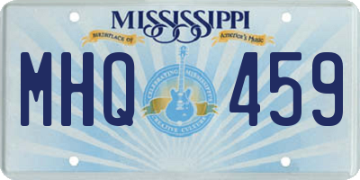 MS license plate MHQ459