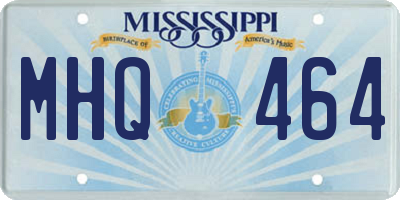 MS license plate MHQ464