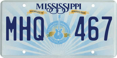 MS license plate MHQ467